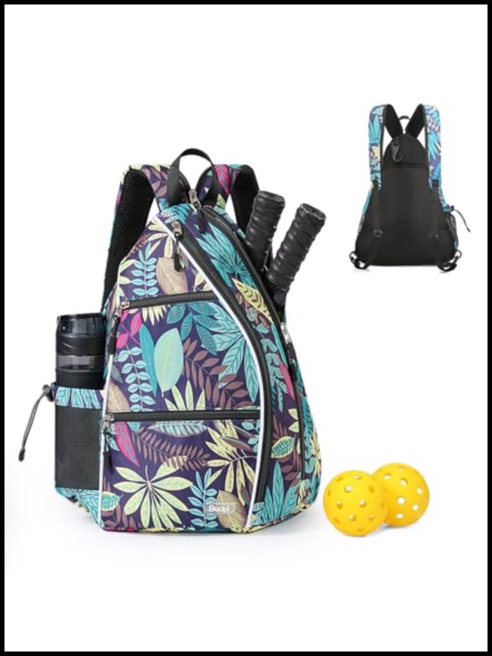 Pickleball Backpack Convertible Sling Bag with Fence Hook Large Capacity Laptop